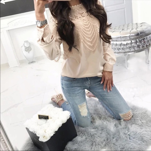 Tops - Detailed Long Sleeve Spring Blouse